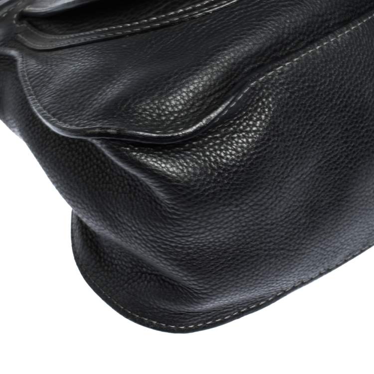 Pre Owned Chloe Black Leather Medium Marcie Satchel