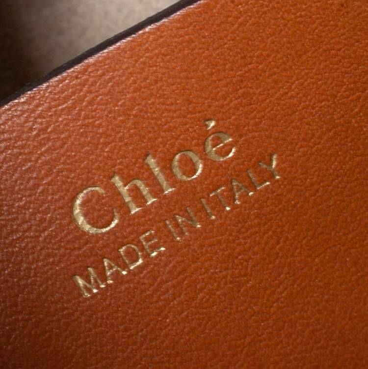 Pre Owned Chloe Brown Perforated Leather Hayley Shoulder Bag