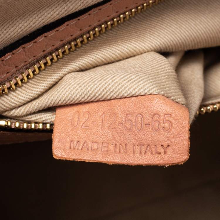 Pre Owned Chloe Peach Leather Medium Sally Shoulder Bag
