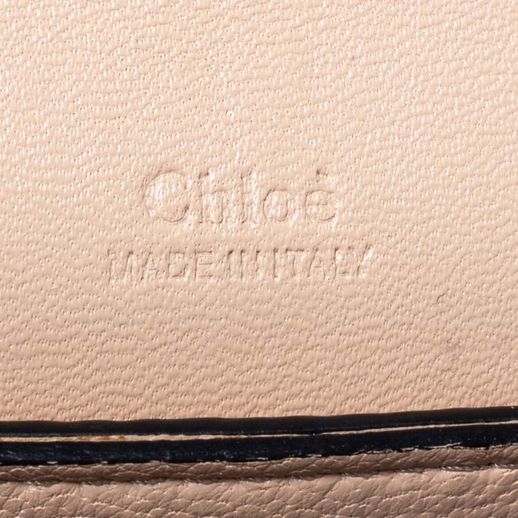 Pre Owned Chloe Tri Color Leather and Python Small Clare Shoulder Bag