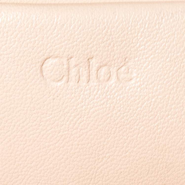 Pre Owned Chloe Gold Lizard Effect Leather Medium Braided Detail Elsie Shoulder Bag