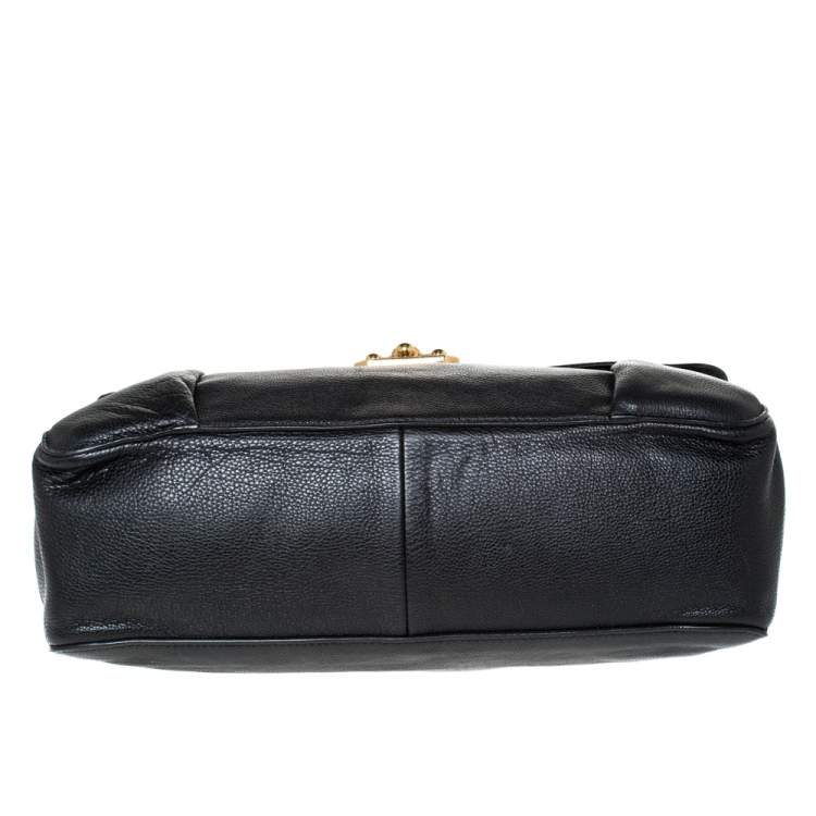 Pre Owned Chloe Black Leather Large Elsie Shoulder Bag