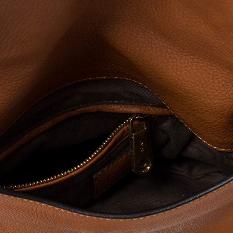 مملوكة مسبقًا Chloe Tan Leather Medium Marcie Crossbody Bag