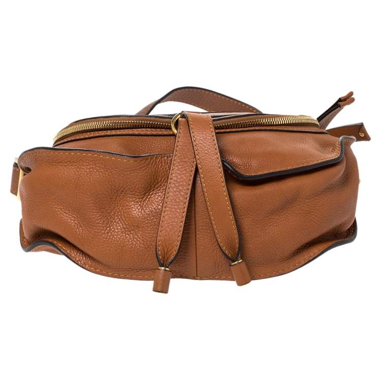 مملوكة مسبقًا Chloe Tan Leather Medium Marcie Crossbody Bag