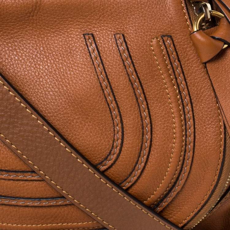 مملوكة مسبقًا Chloe Tan Leather Medium Marcie Crossbody Bag