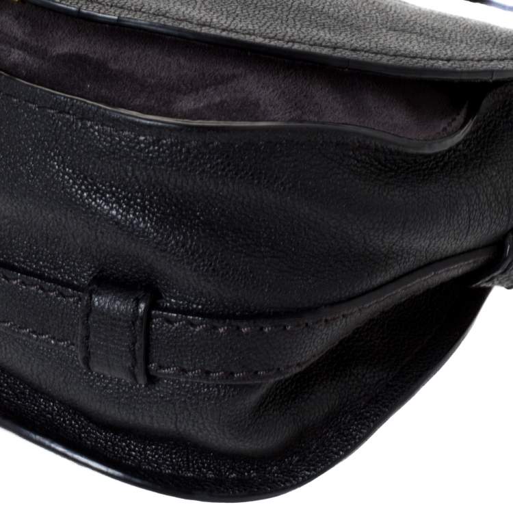 Pre Owned Chloe Black Leather Mini Marcie Crossbody Bag