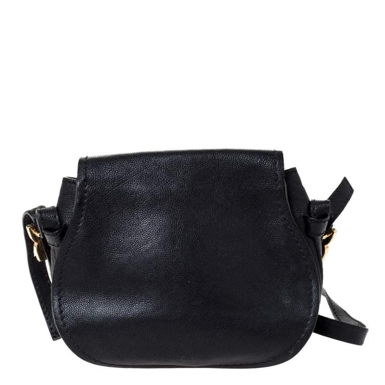 Pre Owned Chloe Black Leather Mini Marcie Crossbody Bag