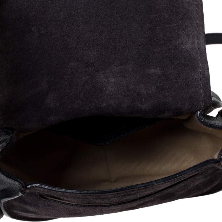 Pre Owned Chloe Black Leather Mini Marcie Crossbody Bag