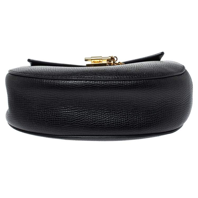 Pre Owned Chloe Black/Beige Leather Medium Drew Shoulder Bag