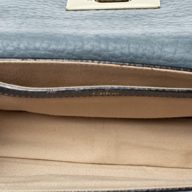 Pre Owned Chloe Dark Grey Leather Sally Clutch