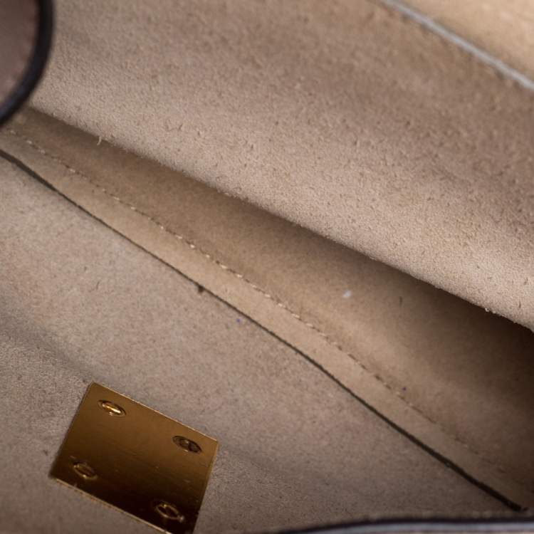 Pre Owned Chloe Beige Leather and Suede Medium Drew Shoulder Bag