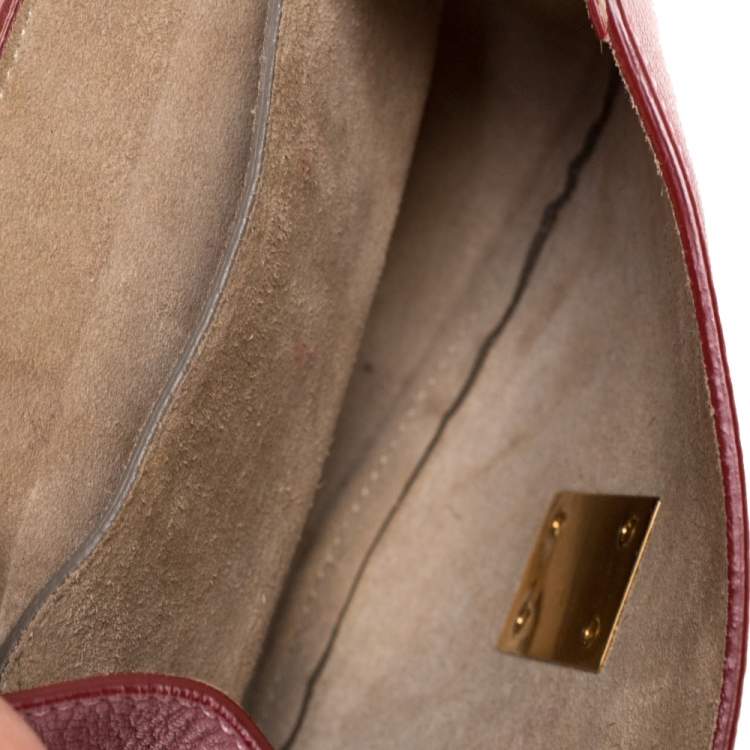 Pre Owned Chloe Pink Leather Mini Drew Shoulder Bag