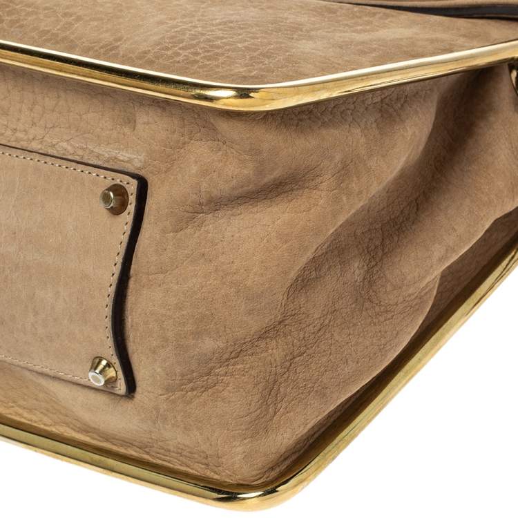 Pre Owned Chloe Beige Leather Sally Medium Shoulder Bag