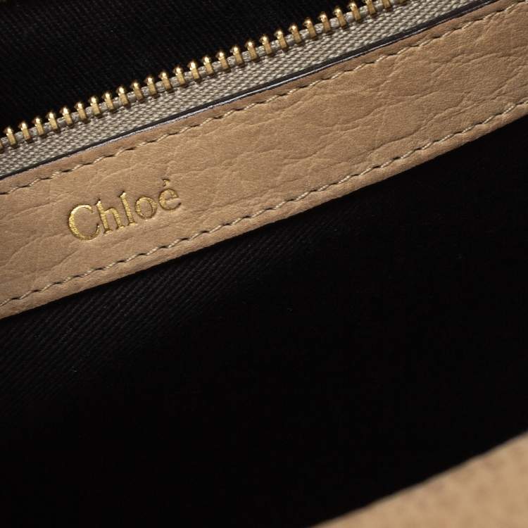 Pre Owned Chloe Beige Leather Sally Medium Shoulder Bag