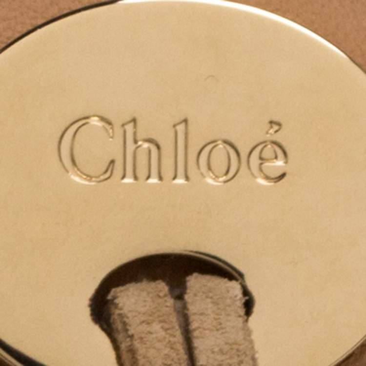 Pre Owned Chloe Beige Leather and Suede  Mini Sac Fringe Shoulder Bag