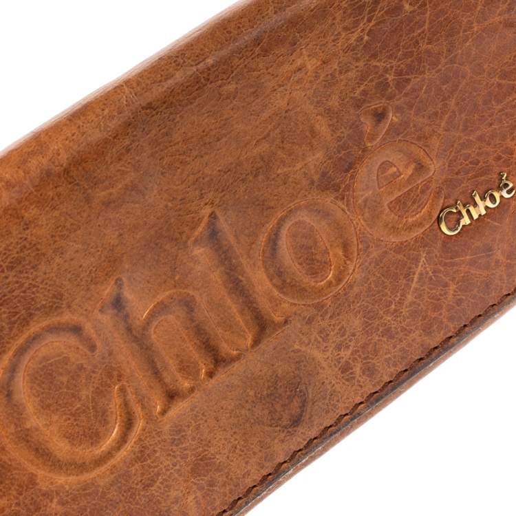 Pre Owned Chloe Tan Leather Continental Wallet