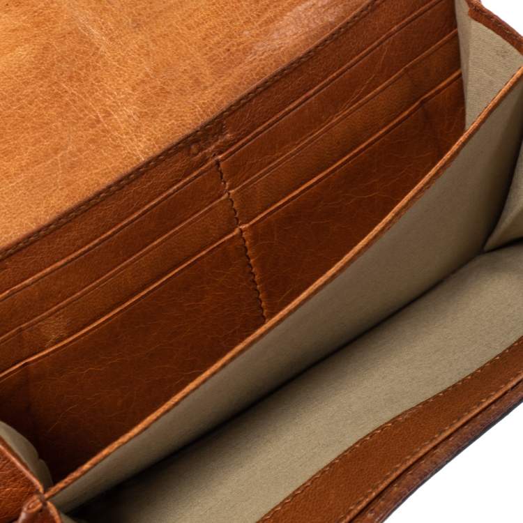 Pre Owned Chloe Tan Leather Continental Wallet