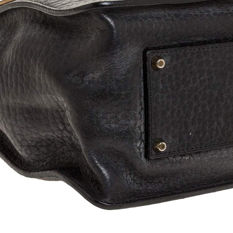Pre Owned Chloe Black Leather Medium Sally Flap Shoulder Bag