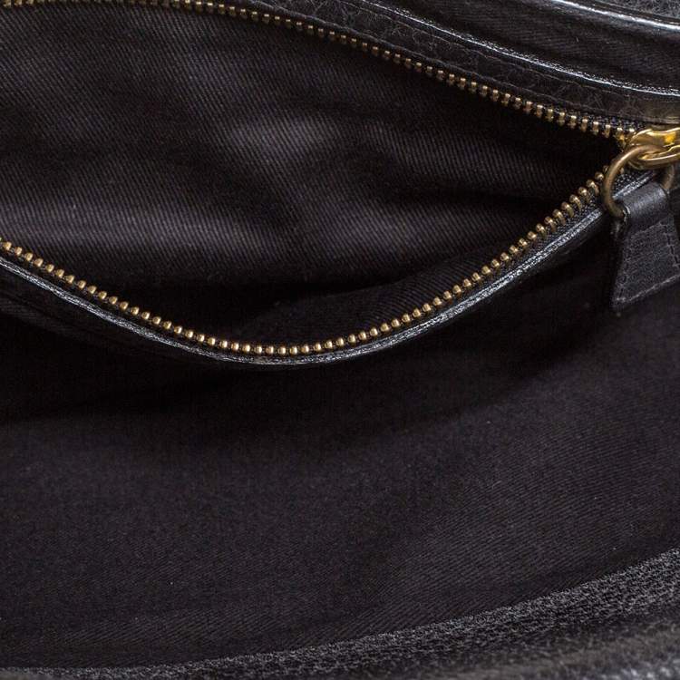 Pre Owned Chloe Black Leather Medium Sally Flap Shoulder Bag