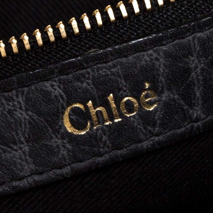 Pre Owned Chloe Black Leather Medium Sally Flap Shoulder Bag