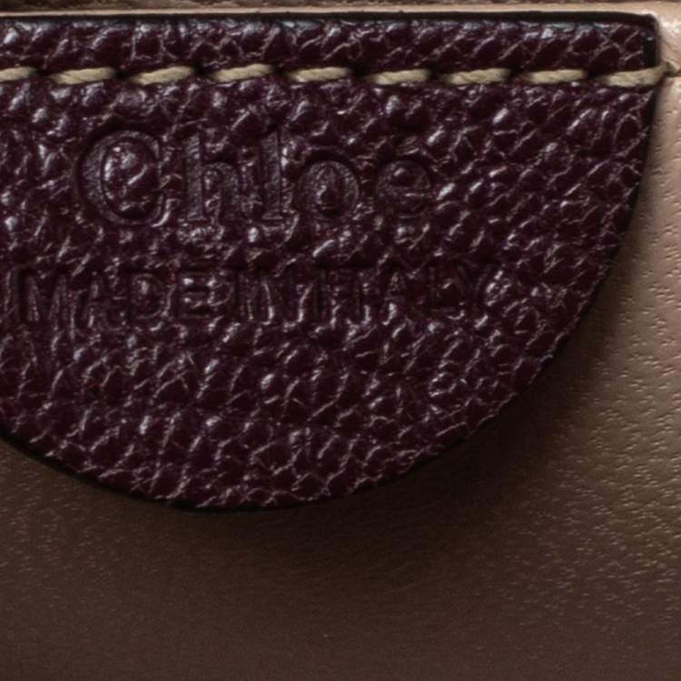 Pre Owned Chloe Burgundy Leather Small Elsie Shoulder Bag