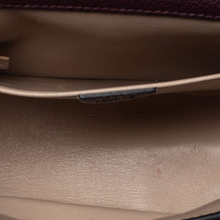 Pre Owned Chloe Burgundy Leather Small Elsie Shoulder Bag