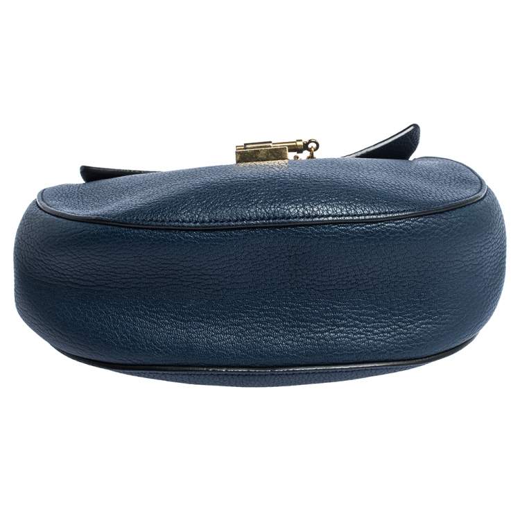 Pre Owned Chloe Blue Leather Medium Drew Shoulder Bag
