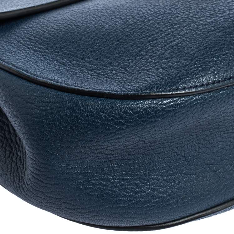 Pre Owned Chloe Blue Leather Medium Drew Shoulder Bag