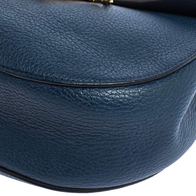 Pre Owned Chloe Blue Leather Medium Drew Shoulder Bag