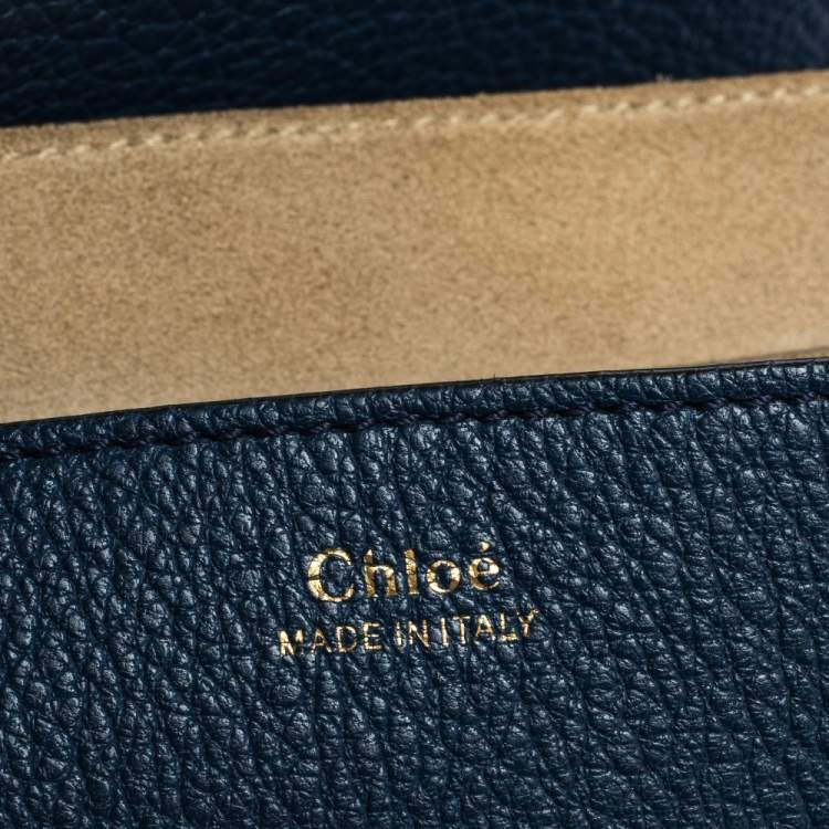 Pre Owned Chloe Blue Leather Medium Drew Shoulder Bag