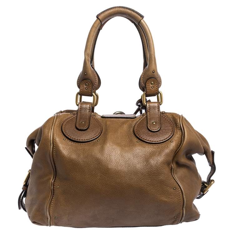 Pre Owned Chloe Brown Leather Medium Paddington Satchel