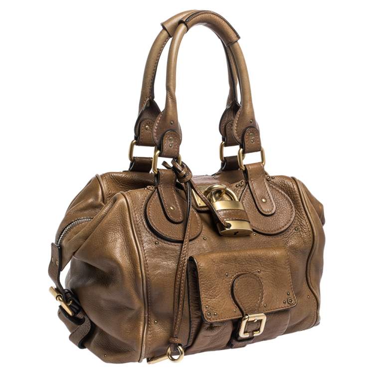 Pre Owned Chloe Brown Leather Medium Paddington Satchel