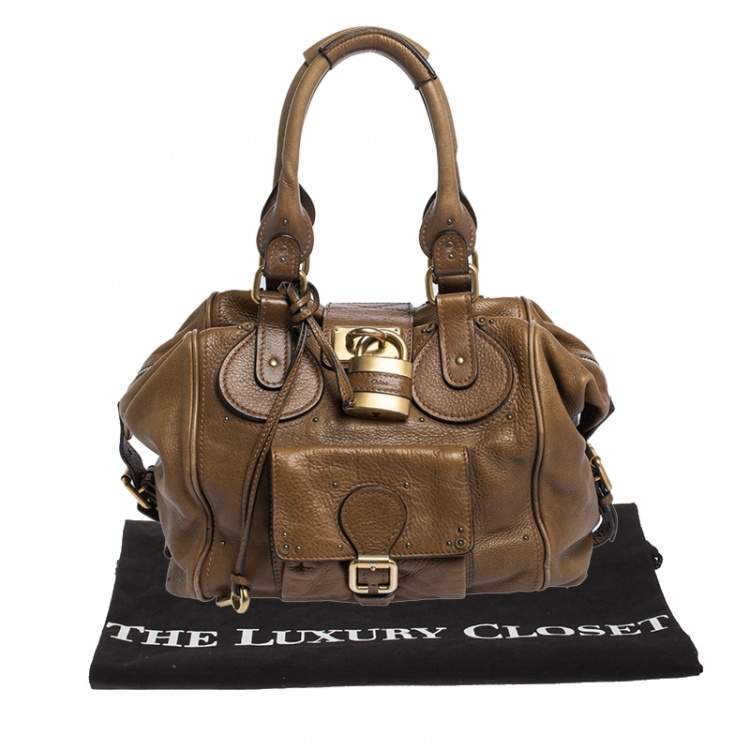 Pre Owned Chloe Brown Leather Medium Paddington Satchel
