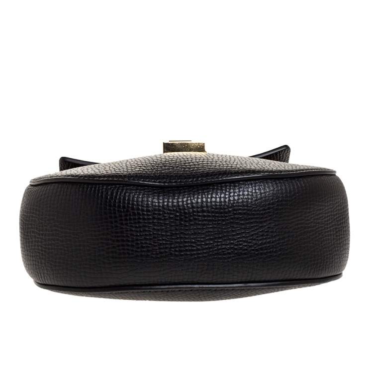 Pre Owned Chloe Black/Beige Leather Small Drew Shoulder Bag