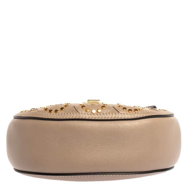 Pre Owned Chloe Beige Leather Mini Drew Shoulder Bag
