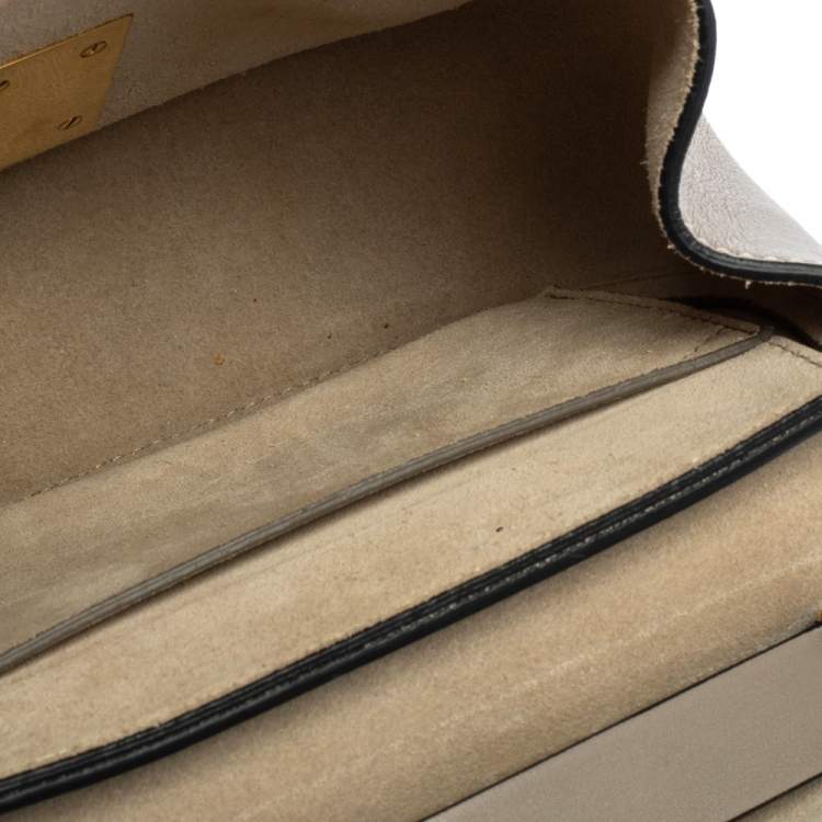 Pre Owned Chloe Beige Leather Mini Drew Shoulder Bag