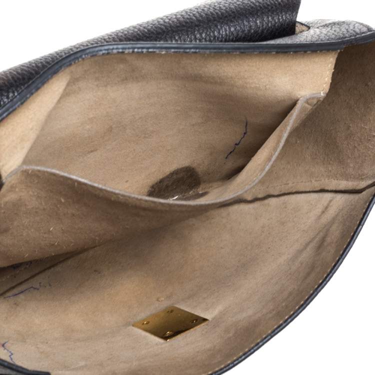 Pre Owned Chloe Black Leather Large Drew Shoulder Bag