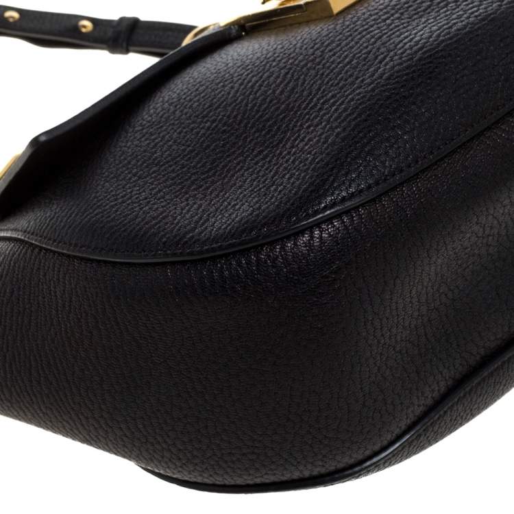 Pre Owned Chloe Black Leather Large Drew Shoulder Bag