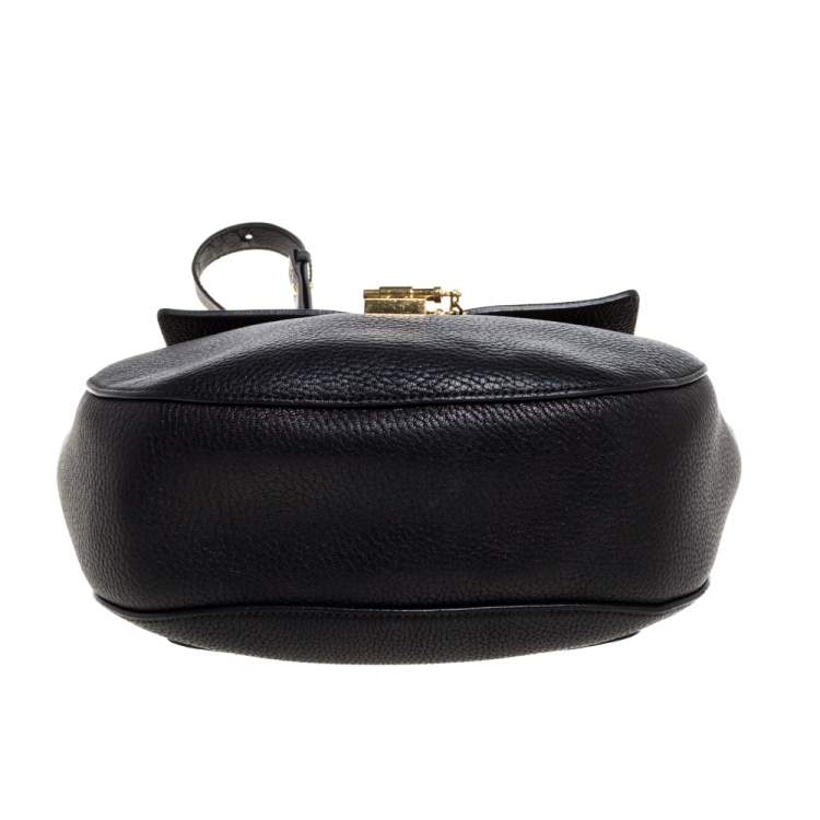 Pre Owned Chloe Black Leather Large Drew Shoulder Bag