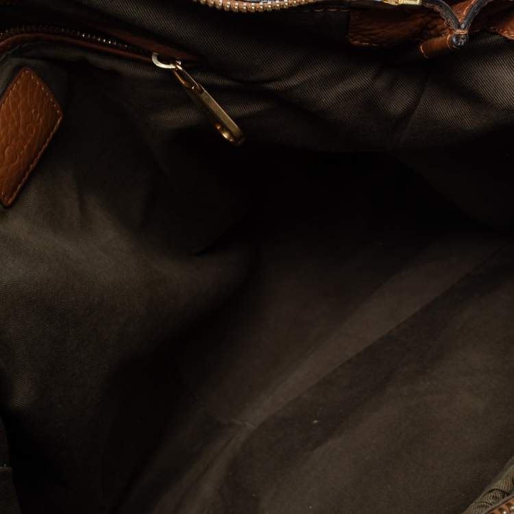 Pre Owned Chloe Tan Leather Large Marcie Satchel