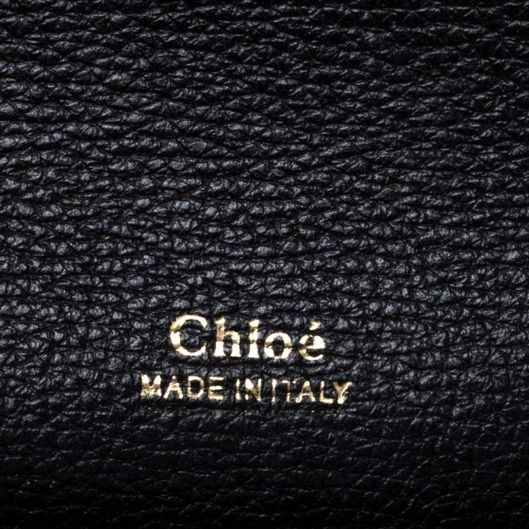 Pre Owned Chloe Tri Color Leather Medium Clare Shoulder Bag