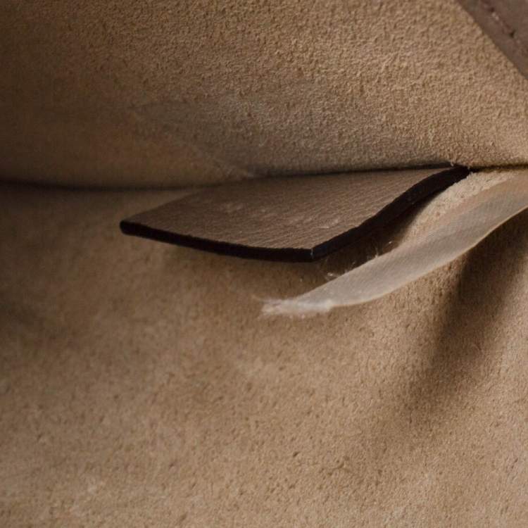 Pre Owned Chloe Taupe Leather Medium Nile Bracelet Shoulder Bag