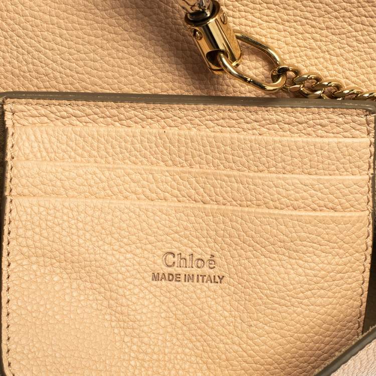 Pre Owned Chloe Blush Leather Mini Faye Shoulder Bag