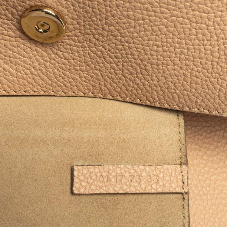 Pre Owned Chloe Blush Leather Mini Faye Shoulder Bag