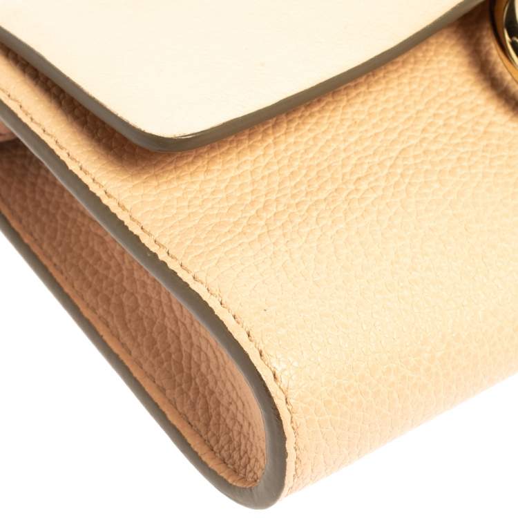 Pre Owned Chloe Blush Leather Mini Faye Shoulder Bag