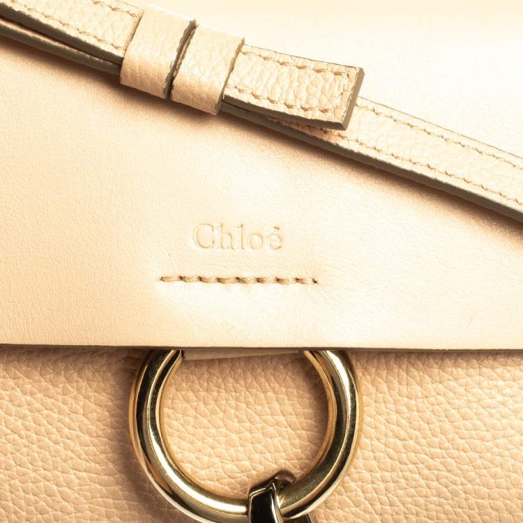Pre Owned Chloe Blush Leather Mini Faye Shoulder Bag
