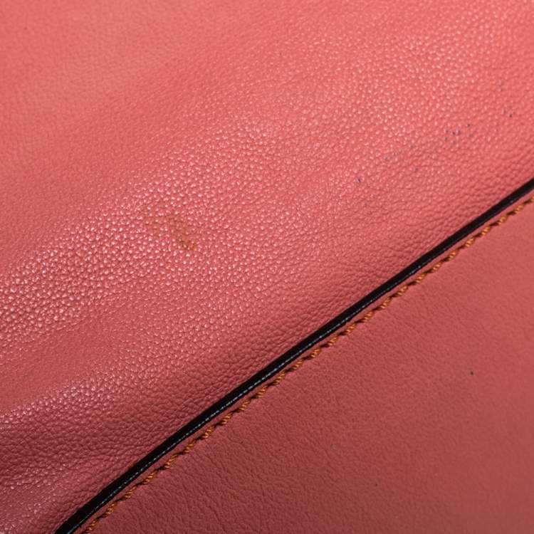 Pre Owned Chloe Cinnamon Rose Leather Elsie Top Handle Bag