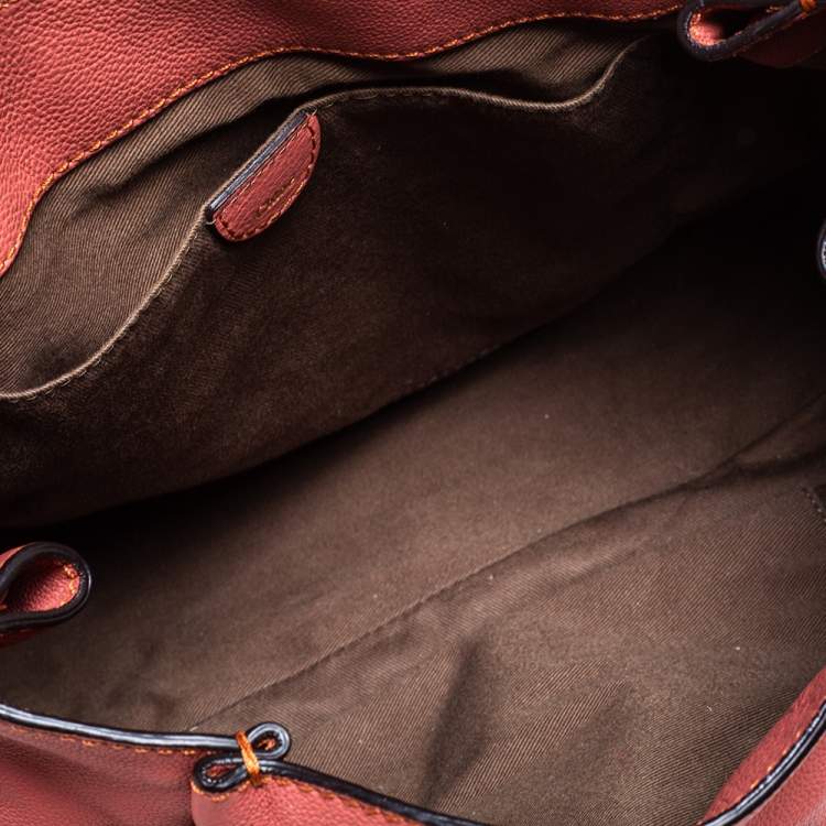 Pre Owned Chloe Cinnamon Rose Leather Elsie Top Handle Bag