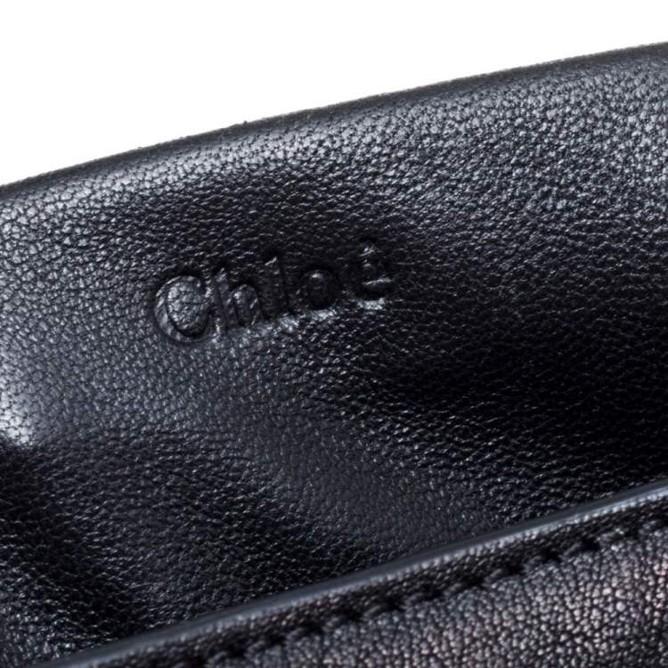 Pre Owned Chloe Black Leather Medium Elsie Shoulder Bag