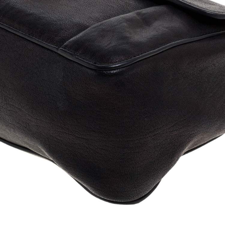 Pre Owned Chloe Black Leather Medium Elsie Shoulder Bag